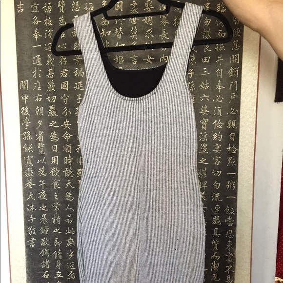Top Shop Grey Bodycon Dress - Picture 2 of 3